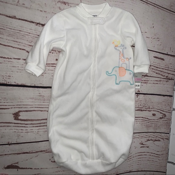 Carter’s sleep sack - one size/0-9 months - white - Picture 1 of 5